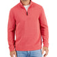 Club Room Men's Birdseye Quarter Zip Pullover Orange Size Large