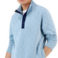 Club Room Men's Quilted Pullover Sweater Blue Size XX-Large