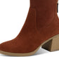 Sun + Stone Women's Lyraa Booties Brown Size 5 M