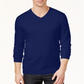 Alfani Men's V Neck Sweater Blue Size Medium
