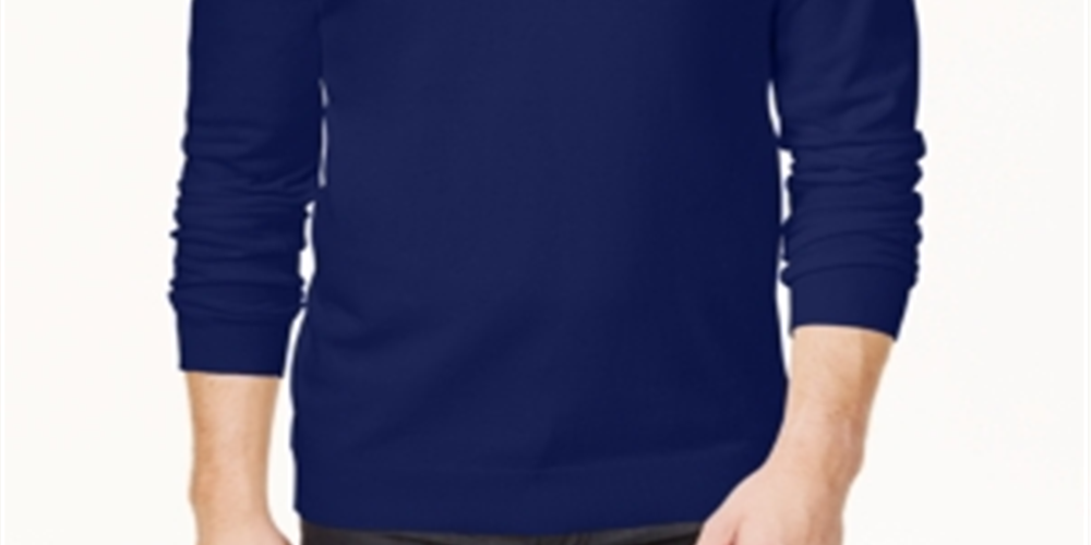 Alfani Men's V Neck Sweater Blue Size Medium