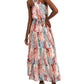 INC International Concepts Women's Printed Halter Dress Blue Size Small