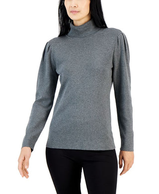 Alfani Women's Long Sleeve Turtleneck Sweater Gray Size XX-Large