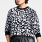 Bar III Women's Cheetah Jacquard Sweater Black Size Medium