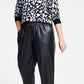 Bar III Women's Cheetah Jacquard Sweater Black Size X-Large