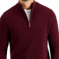 Club Room Men's Quarter Zip Textured Cotton Sweater Red Size Large