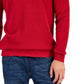 Club Room Men's Quarter Zip Textured Cotton Sweater Red Size Small