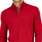 Club Room Men's Quarter Zip Textured Cotton Sweater Red Size XX-Large
