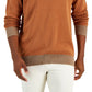Club Room Men's Herringbone Sweater Brown Size X-Large