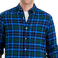 Club Room Men's Regula Fit Plaid Flannel Shirt Blue Size XX-Large