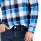 Club Room Men's Regular Fit Plaid Flannel Shirt Blue Size XX-Large