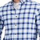 Club Room Men's Regula Fit Brushed Plaid Shirt Blue Size XX-Large