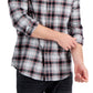 Club Room Men's Regular Fit Brushed Plaid Shirt Black Size Large