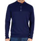 Club Room Men's Button Mock Neck Sweater Blue Size Small