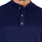 Club Room Men's Button Mock Neck Sweater Blue Size Small