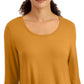 JM Collection Women's 3/4 Sleeve Solid Tunic Top Yellow Size XX-Large