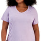 ID Ideology Women's Rapidry V Neck Performance T-Shirt Purple Size 2X