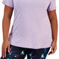 ID Ideology Women's Rapidry V Neck Performance T-Shirt Purple Size 2X