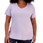 ID Ideology Women's Rapidry V Neck Performance T-Shirt Purple Size 2X