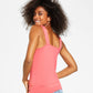 INC International Concepts Women's Surplice O Ring Tank Top Orange Size X-Small