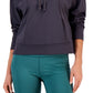 ID Ideology Women's Drop Shoulder Pouch Pocket Hoodie Gray Size Small