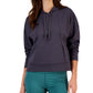 ID Ideology Women's Drop Shoulder Pouch Pocket Hoodie Gray Size Small