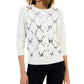 Charter Club Women's Sequined Bow Cardigan White Size Small