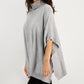 Alfani Women's Turtleneck Poncho Sweater Gray Size X-Large