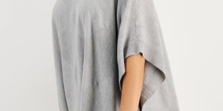 Alfani Women's Turtleneck Poncho Sweater Gray Size X-Large