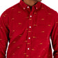 Club Room Men's Long Sleeve Corduroy Fox PrinT-Shirt Red Size Medium