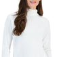 Karen Scott Women's Luxesoft Turtleneck Top White Size Medium