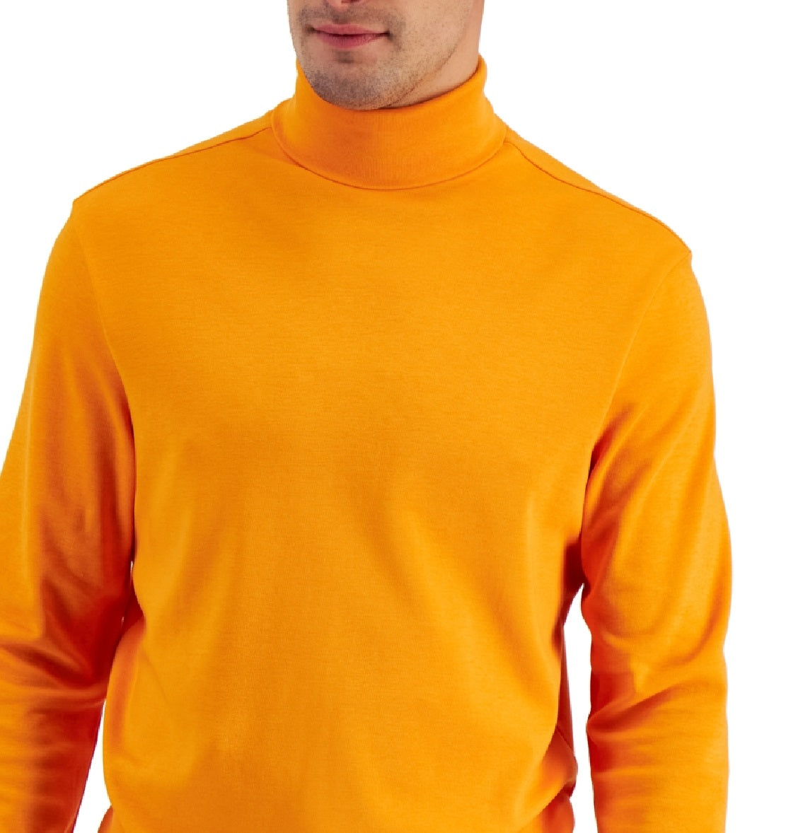 Club Room Men's Solid Turtleneck Shirt Orange Size Small