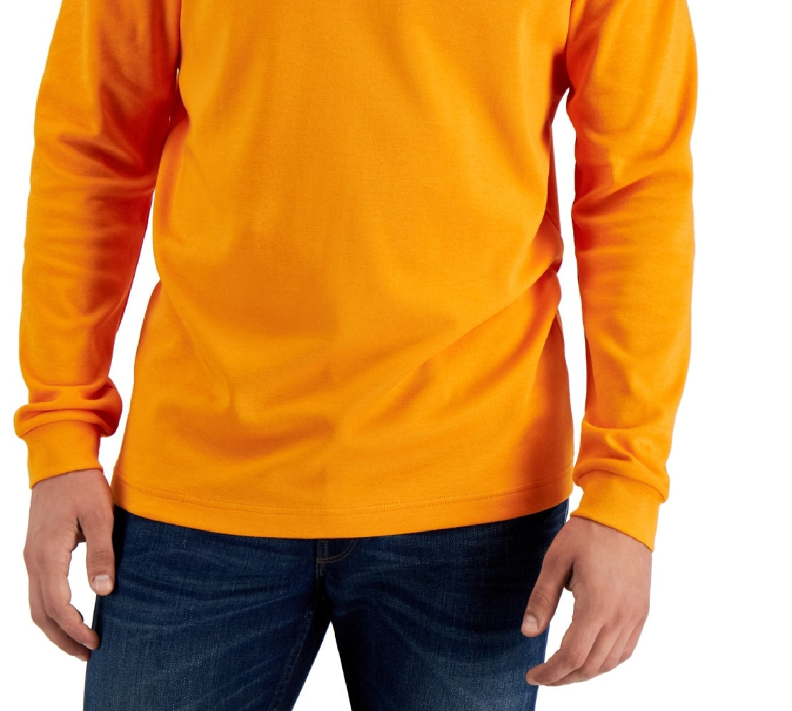 Club Room Men's Solid Turtleneck Shirt Orange Size Small