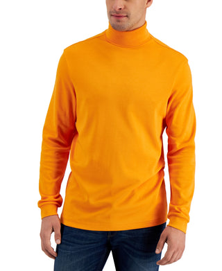Club Room Men's Solid Turtleneck Shirt Orange Size Large