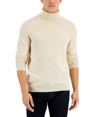 Club Room Men's Cashmere Turtleneck Sweater Beige Size Large