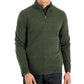Club Room Men's Cashmere Quarter Zip Sweater Green Size X-Large