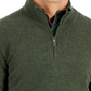 Club Room Men's Cashmere Quarter Zip Sweater Green Size X-Large