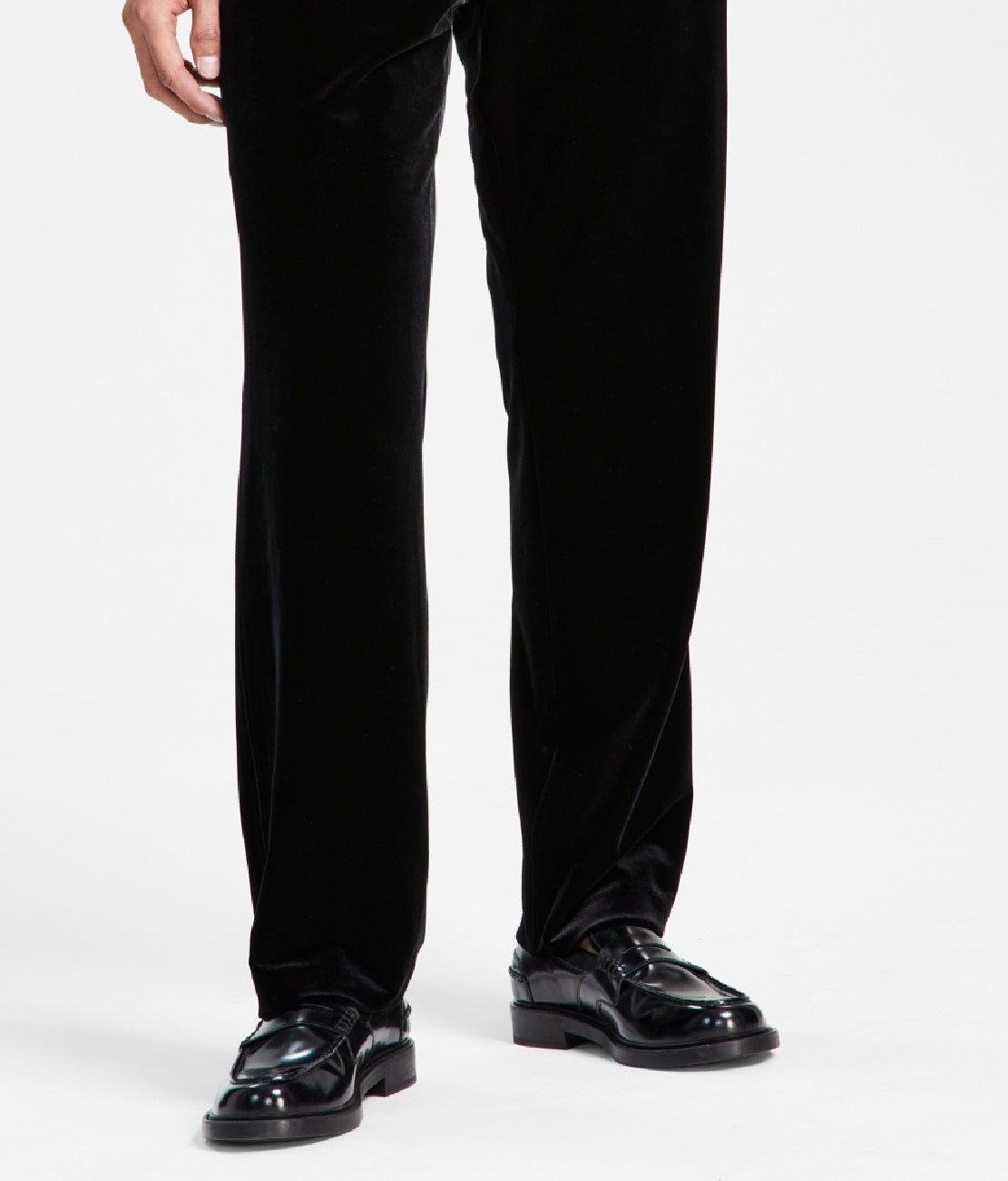 INC International Concepts Men's Owen Slim Fit Velvet Suit Pants Black Size 40