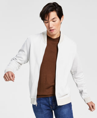 Alfani Men's Zip Front Sweater Jacket Brown Size X-Large