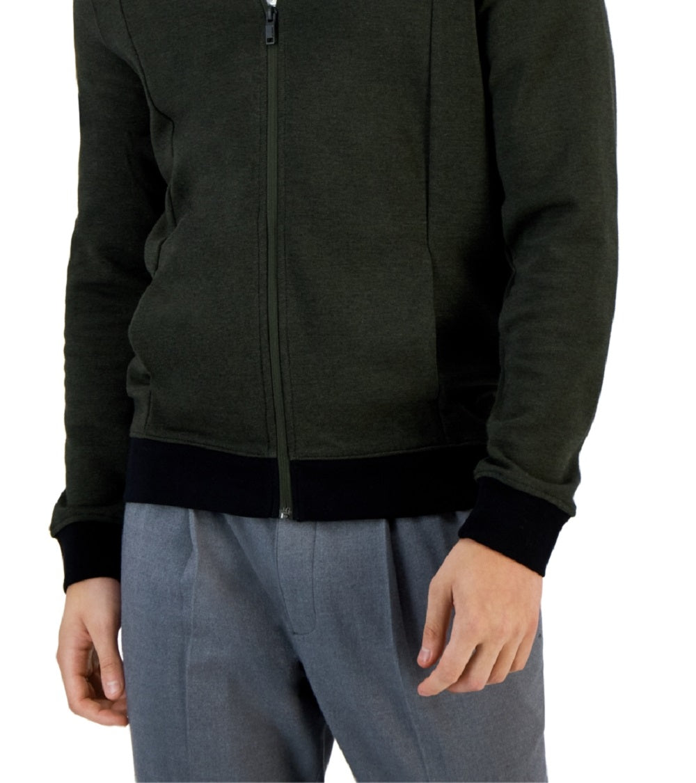 Alfani Men's Zip Front Sweater Jacket Green Size Small