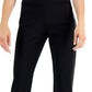 JM Collection Women's Faux Leather Trim Pants Black Size Petite Medium