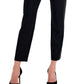 JM Collection Women's Faux Leather Trim Pants Black Size Petite Medium