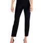 JM Collection Women's Faux Leather Trim Pants Black Size Petite Medium