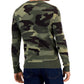 Alfani Men's Camo Print Crewneck Sweater Green Size X-Large