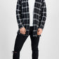 INC International Concepts Men's Colon Classic Fit Plaid Shirt Jacket Black Size Large