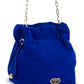 INC International Concepts Women's Velvet Bucket Bag Blue Size Regular