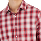 Club Room Men's Plaid Tech Woven Button Up Shirt Red Size X-Large