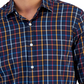 Club Room Men's Woven Plaid Button Down Shirt Blue Size Small