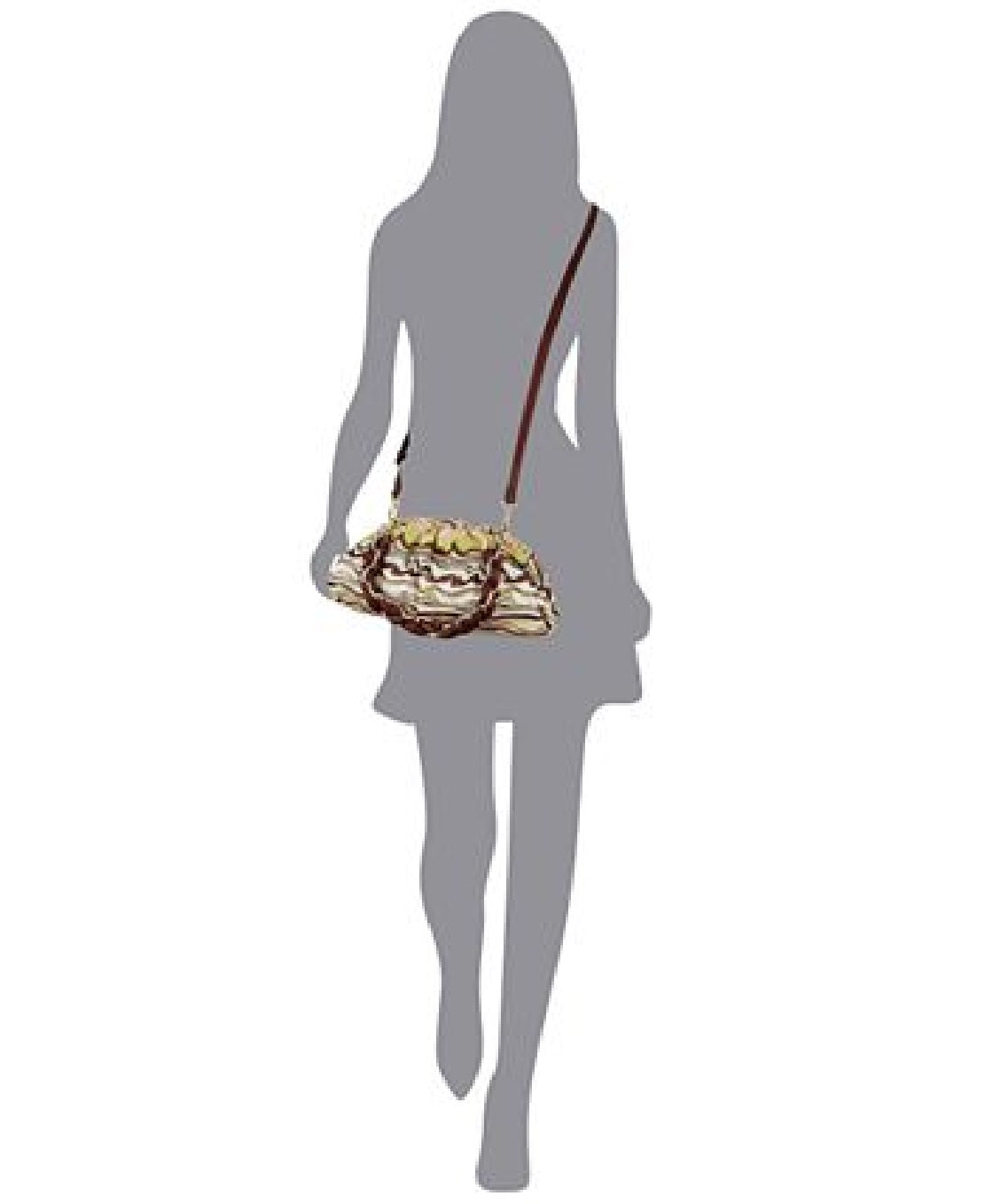 INC International Concepts Women's Clutch Brown Size Regular