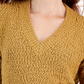 Style & Co Women's Teddy Boucle V Neck Sweater Brown Size XX-Large